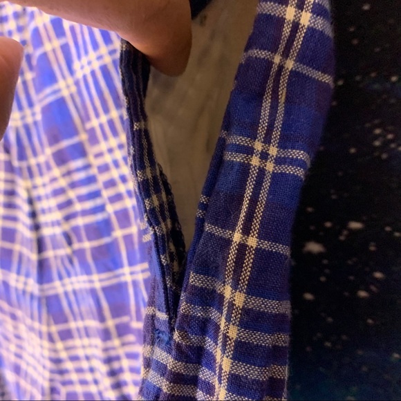 Expressions- Blue Plaid Shorts size 14 - Picture 4 of 8